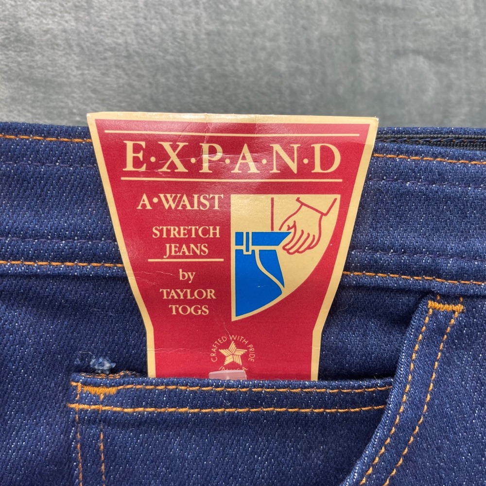 NWT Chaps by Taylor Togs Expand-A-Waist Stretch Jeans Blue 36x30 Made in USA - Picture 5 of 11